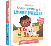 DISNEY BABY - Mon Premier livre puzzle - 4 pièces - Vaiana et les animaux