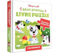 DISNEY BABY - Mon Premier Livre Puzzle Évolutif - Les Animaux 5 puzzles évolutifs - Walt Disney Company - Hachette Disney - cartonné - Livre-jeu
