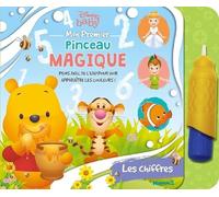 Disney Baby - Mon premier pinceau magique - Les chiffres - Livre avec pinceau magique - Peinture propre - Dès 18 mois