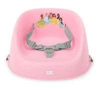Bright Starts, Réhausseur de Chaise Bébé Disney Princesse My Spot Facile à Nettoyer, Harnais 3 Points, Sangles Amovibles Lavables, Rose