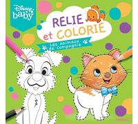 Disney Baby - Relie et colorie - Les animaux de compagnie - Livre de coloriage avec points à relier - Dès 3 ans