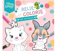 Disney Baby - Relie et colorie - Les animaux - Livre de coloriage avec points à relier - Dès 3 ans