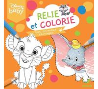 Disney Baby - Relie et colorie - Les animaux sauvages - Livre de coloriage avec points à relier - Dès 3 ans