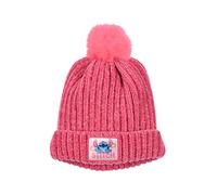 Disney Baby Stitch Bonnet Bébé Fille, Chapeau Tricoté à Pompon, Bonnet d'hiver pour Enfants, Cadeau pour Filles | Fuchsia
