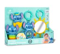 Bright Starts Disney Baby Stitch Coffret Cadeau Trésors Tropicaux - 4 Jouets Stitch dont Miroir Sûr pour Bébé et Anneau de Dentition, Nouveau-nés et +
