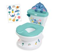 Disney Baby Stitch, My Size Pot de Bright Starts avec sons de chasse d'eau et d'encouragement, protection contre les éclaboussures et poignées intégrées, convient à la plupart des toilettes, unisexe