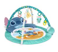 Bright Starts Disney Baby Stitch Tapis d’Éveil Party in Paradise - Avec Coussin Tummy Time & 5 Jouets Nomades, 0 Mois+