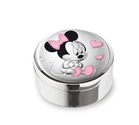 Disney Baby - Valenti & Co. - Boîte à dents en argent Minnie Mouse conçue comme une boîte souvenir pour les dents de lait du bébé