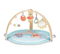 Bright Starts Disney Winnie l'ourson Hunny Hangout Activity Gym avec coussin ventral et tapis réversible, 5 jouets ourson inclus, unisexe, nouveau-né et plus