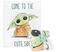 Disney Baby Yoda Plaid Polaire Couverture Enfant, Couverture Douce 150 x 130 cm (Vert Baby Yoda)