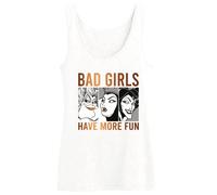Disney « Bad Girls Have More Fun » WODVILNTK030 Débardeur Femme, Blanc, Taille XL
