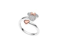 Disney Bague pour Fille en Argent 925 - Taille unique, Minnie Mouse Anneau, Cristal