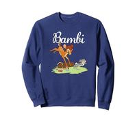 Disney Bambi and Thumper Leaping Sweatshirt, Unisexe pour Adultes, Bleu Marine, XXL
