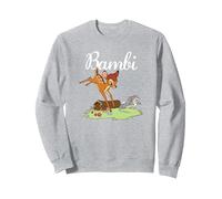 Disney Bambi and Thumper Leaping Sweatshirt, Unisexe pour Adultes, Gris Chiné, XXL