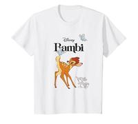 Disney Bambi and Thumper With Butterflies T-Shirt, Enfant, Blanc, 4 ans