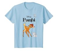 Disney Bambi and Thumper With Butterflies T-Shirt, Enfant, Bleu Céleste, 10 ans