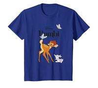 Disney Bambi and Thumper with Butterflies T-Shirt, Enfant, Bleu Royal, 6 Ans