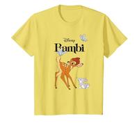 Disney Bambi and Thumper with Butterflies T-Shirt, Enfant, Citron, 3 Ans