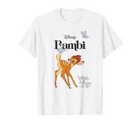Disney Bambi and Thumper with Butterflies T-Shirt, Homme, Blanc, 5XL