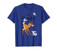Disney Bambi and Thumper with Butterflies T-Shirt, Homme, Bleu Royal, L