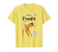 Disney Bambi and Thumper with Butterflies T-Shirt, Homme, Citron, XXL