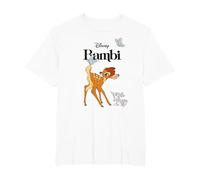 Disney Bambi and Thumper With Butterflies T-Shirt, Homme Grandes tailles, Blanc, 3X Tall