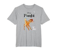Disney Bambi and Thumper with Butterflies T-Shirt, Homme Grandes Tailles, Gris Chiné, 4X Tall