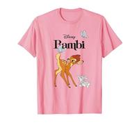 Disney Bambi and Thumper with Butterflies T-Shirt, Homme, Rose, 3XL
