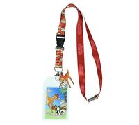 Disney Bambi Besties Forever Cordon avec porte-badge transparent et breloque en caoutchouc Bambi et Thumper de 5,1 cm