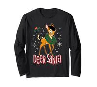 Disney Bambi Christmas Deer Santa Funny Holiday Manche Longue
