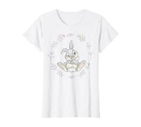 Disney Bambi Panpan Fleur de lapin T-Shirt, Femme, Blanc, S