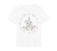Disney Bambi Panpan Fleur de lapin T-Shirt, Femme Grandes tailles, Blanc, 4X