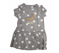 Disney Bambi Robe Manches Courtes, Gris, 2 Ans Bébé Fille