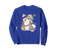 Disney Bambi Thumper Surrounded By Butterflies Sweatshirt, Unisexe pour adultes, Bleu Royal, S