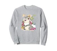 Disney Bambi Thumper Surrounded By Butterflies Sweatshirt, Unisexe pour adultes, Gris Chiné, M