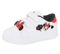 Disney Baskets Minnie Mouse pour filles avec oreilles 3D blanches - Crochet et boucle faciles à fixer