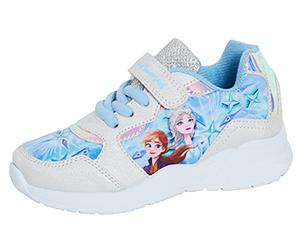 Disney Baskets Sport Frozen 2 Filles Enfants Elsa Anna Easy Touch Fermeture Velcro Lacets Chaussures Décontractées Bleues 24 EU Enfant