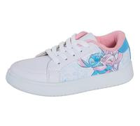 Disney Baskets Stitch Enfants Adolescents Adultes Blanc Stitch & Angel Chaussures de Sport à Lacets Chaussures en Toile Chaussures de Tennis, bleu, 10 UK Child