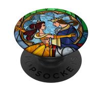 Disney Beauty and the Beast Belle and Prince Stained Glass PopSockets PopGrip Interchangeable
