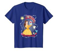 Disney Beauty and the Beast Belle Birthday Princess T-Shirt, Enfant, Bleu Royal, 10 ans