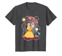 Disney Beauty and the Beast Belle Birthday Princess T-Shirt, Enfant, Chiné Foncé, 12 ans
