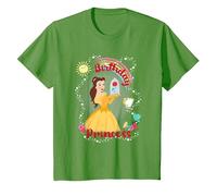 Disney Beauty and the Beast Belle Birthday Princess T-Shirt, Enfant, Herbe, 4 ans