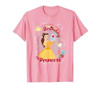 Disney Beauty and the Beast Belle Birthday Princess T-Shirt, Homme, Rose, L