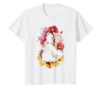 Disney Beauty and the Beast Belle Flower Silhouette T-Shirt, Enfant, Blanc, 6 ans