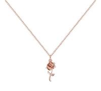 Disney Beauty & the Beast YG Collier avec pendentif rose