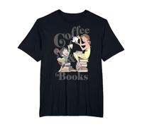 Disney Belle & Vanellope Coffee And Books T-Shirt, Homme Grandes tailles, Noir, 2X Tall