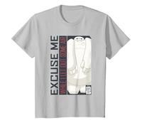 Disney Big Hero 6 TV Series Baymax Excuse Me T-Shirt, Enfant, Argent, 8 ans