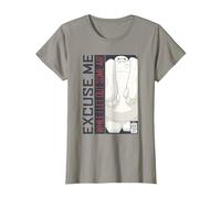 Disney Big Hero 6 TV Series Baymax Excuse Me T-Shirt, Femme, Ardoise, S