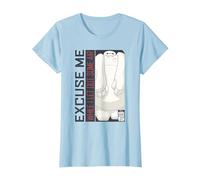 Disney Big Hero 6 TV Series Baymax Excuse Me T-Shirt, Femme, Bleu Céleste, S