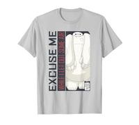 Disney Big Hero 6 TV Series Baymax Excuse Me T-Shirt, Homme, Argent, M